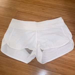 White Lululemon shorts